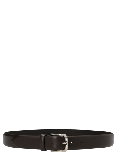 Shop D'amico Leather Belt In Brown