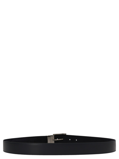 Shop D'amico Reversible Suede Leather Belt In Blue