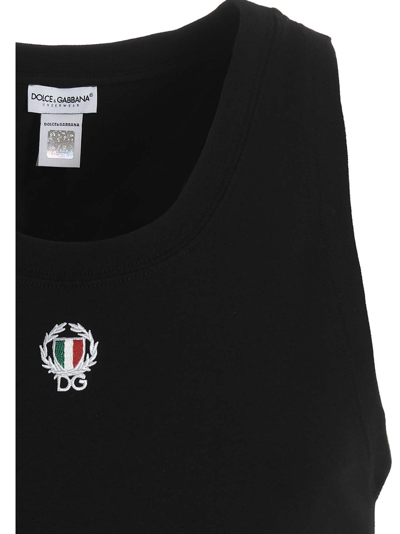 Shop Dolce & Gabbana Sport Crest Tank Top In Black