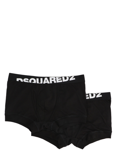 Shop Dsquared2 Logo 2 Boxer Pack In Black