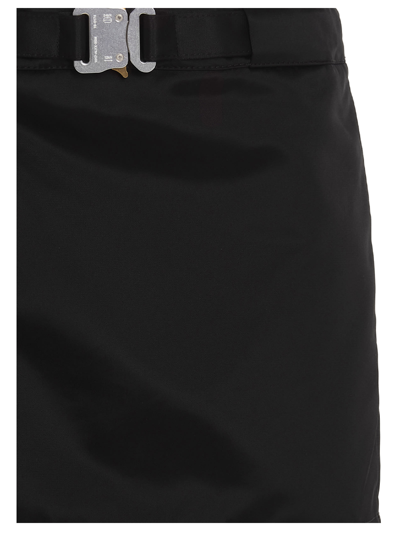 Shop Alyx Buckle Satin Mini Skirt In Black