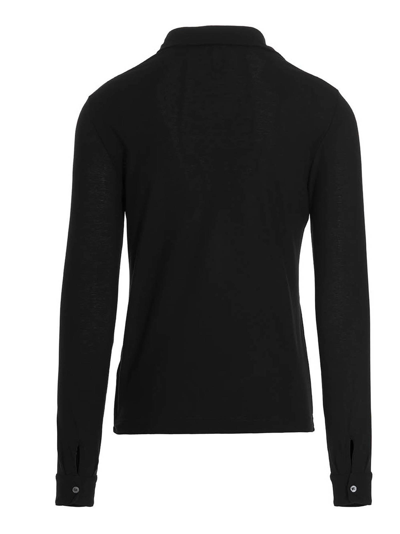 Shop Zanone Cotton Polo Shirt In Black