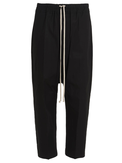 Shop Rick Owens Cropped Trousers In Black