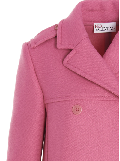 Shop Red Valentino Double Breast Coat In Pink