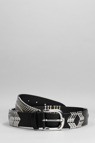 Shop Isabel Marant Theora Belts In Black Leather