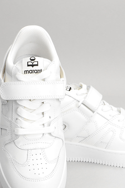 Shop Isabel Marant Baps Sneakers In White Leather
