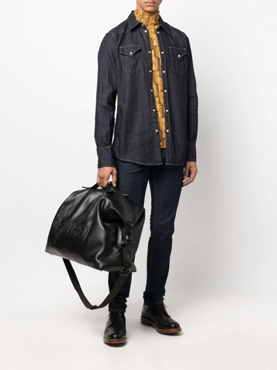 Dsquared2 Hemp Western Denim Shirt In Blue