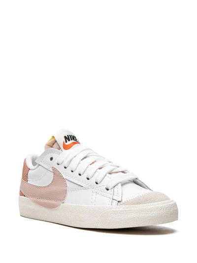 Nike Blazer Low 77 Jumbo "white/pink/oxford" Sneakers In White