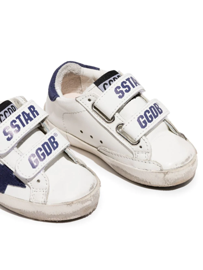 Golden Goose Old School Leather Low-top Sneakers In White