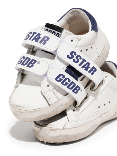 Golden Goose Old School Leather Low-top Sneakers In White