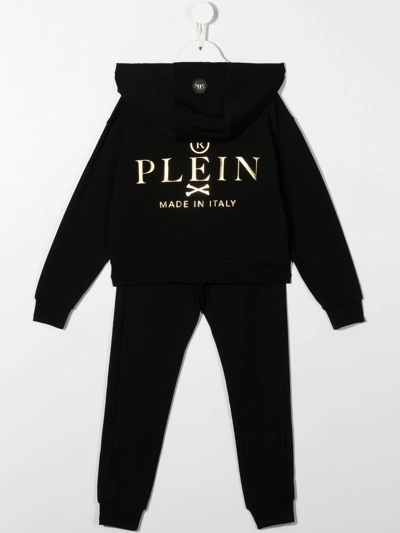 Shop Philipp Plein Junior Logo-print Tracksuit Set In Black