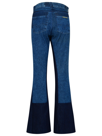 Shop Blue Of A Kind Jeans Bicolore Blue