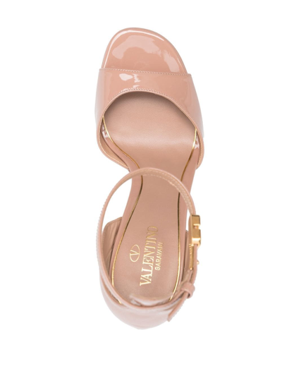Shop Valentino Tan-go 155mm Patent-leather Pumps In Pink