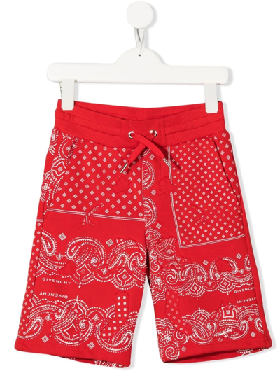 Shop Givenchy Paisley-print Shorts In Red