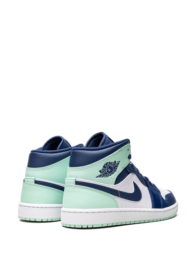 Jordan Air  1 Mid "blue Mint" Sneakers In Blue