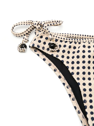 Shop Amir Slama Spot-print Textured Bikini Set In Neutrals