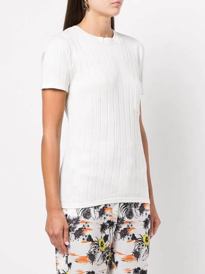 Rta Flavia Silk-cotton T-shirt In White