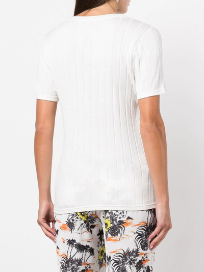 Rta Flavia Silk-cotton T-shirt In White