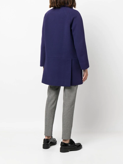 Pre-owned A.n.g.e.l.o. Vintage Cult 1960s Peter Pan Collar Buttoned Coat In Purple