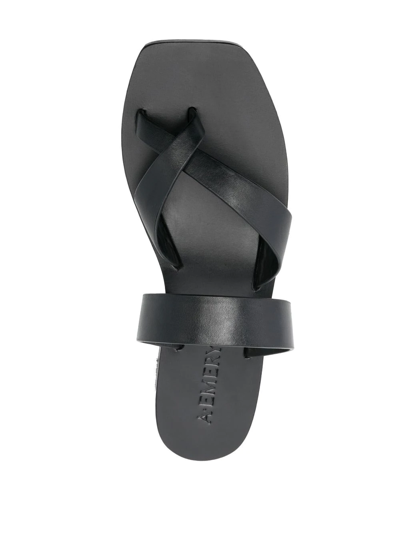 Shop A.emery Carter Criss-cross Strap Sandals In Black