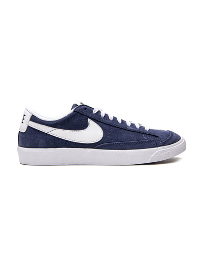 Shop Nike Blazer Low '77 Suede "midnight Navy" Sneakers In Blue