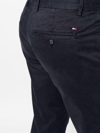 Shop Tommy Hilfiger Logo-patch Slim-cut Jeans In Blue