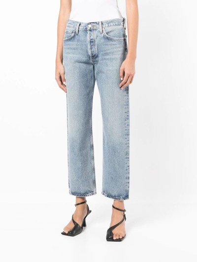 Shop Agolde Straight-leg Jeans In Blue