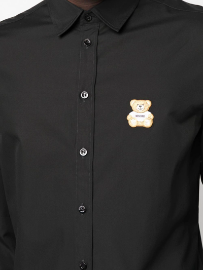 Shop Moschino Teddy-motif Shirt In Black