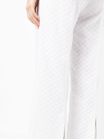 Shop Cecilie Bahnsen Straight-cut Leg Trousers In White