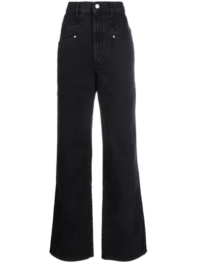 Shop Isabel Marant Dileskoa Flared Jeans In Black