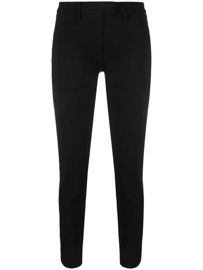 Dondup Mid-rise Skinny Trousers In Black