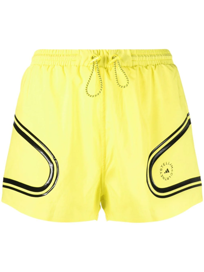 Shop Adidas By Stella Mccartney Truepace Running Shorts In Yellow