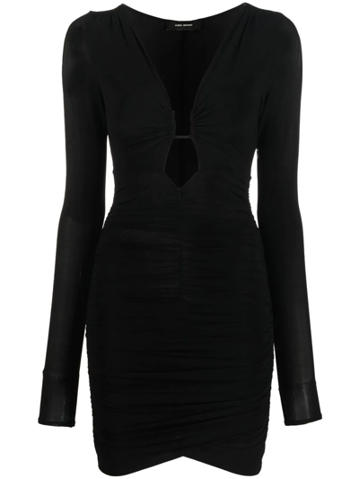 Shop Isabel Marant Jordana Jersey Mini Dress In Black