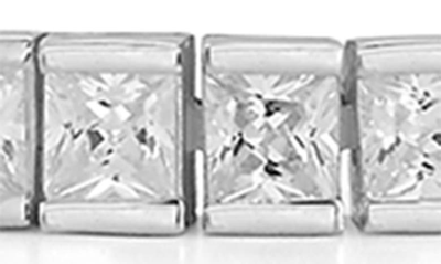 Chloe & Madison Chloe And Madison Plated Sterling Silver & Cz Tennis Bracelet In Silver