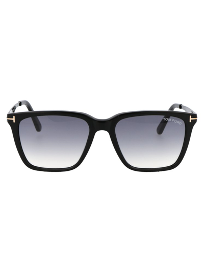 Shop Tom Ford Eyewear Square Frame Sunglasses In Black