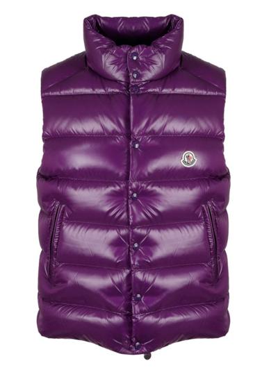 Shop Moncler Tibb Padded Vest In Purple