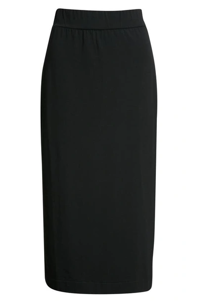 Shop Max Mara Scenico Jersey Midi Skirt In Black