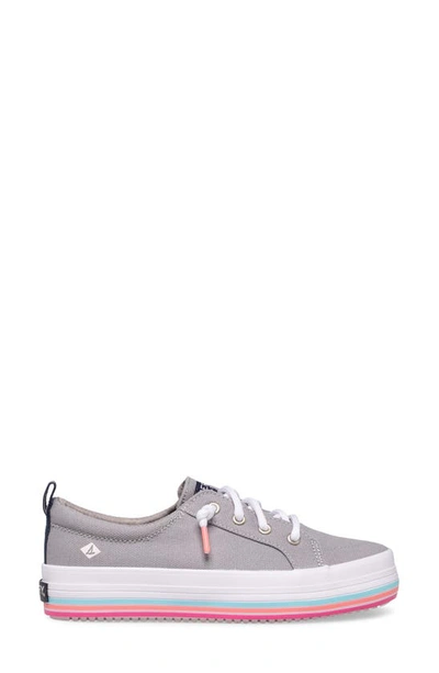 Shop Sperry Kids' Crest Vibe Platform Sneaker In Grey