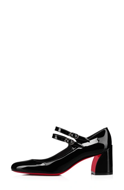 Christian Louboutin Miss Jane 55 Patent-leather Mary Jane Pumps In Nocolor  | ModeSens