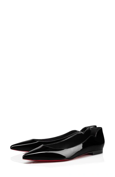 Shop Christian Louboutin Hot Chickita Pointed Toe Flat In Black