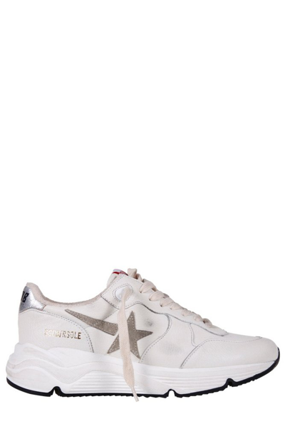 Shop Golden Goose Deluxe Brand Panelled Lace In White