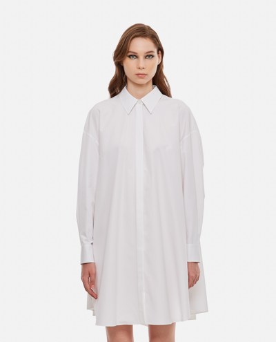 Shop Alexander Mcqueen Capeback Mini Shirt Dress In White