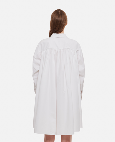 Shop Alexander Mcqueen Capeback Mini Shirt Dress In White