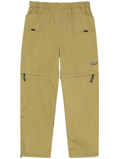 Shop Stussy Nyco Straight-leg Convertible Pants In Green