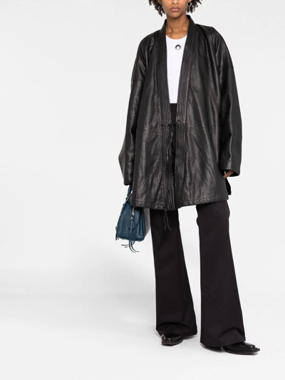 Balenciaga Vintage Leather Karate Jacket In 1000 Black | ModeSens