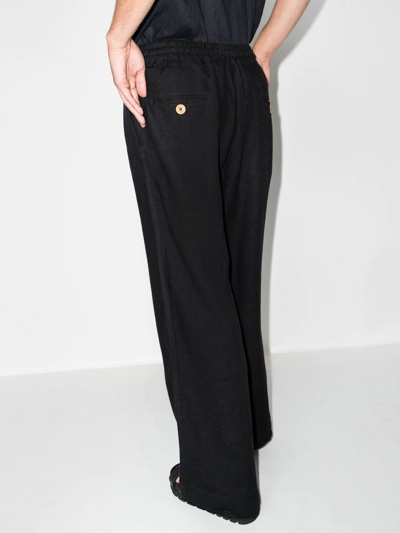 Shop Commas Straight-leg Trousers In Black