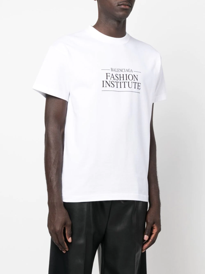 Balenciaga Slogan-print T-shirt In White