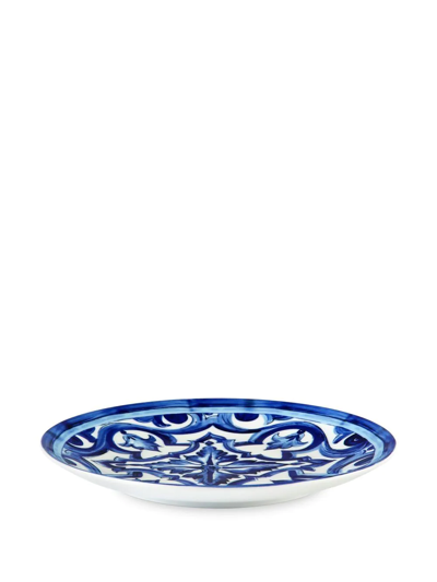 Shop Dolce & Gabbana Set-of-two Dinner Plates In Blue