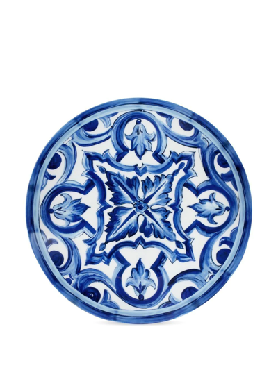 Shop Dolce & Gabbana Set-of-two Dinner Plates In Blue