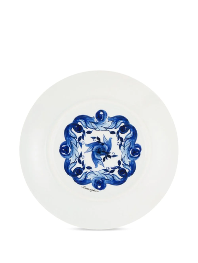 Shop Dolce & Gabbana Set-of-two Dinner Plates In Blue